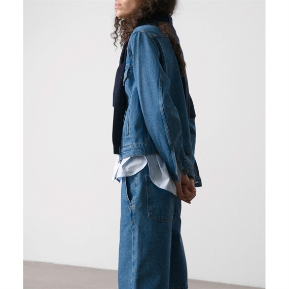 Aiayu Cleo Denim Jacket, Clear Blue